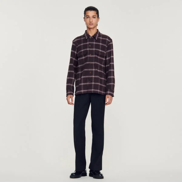 Sale Check Overshirt Men Shirts