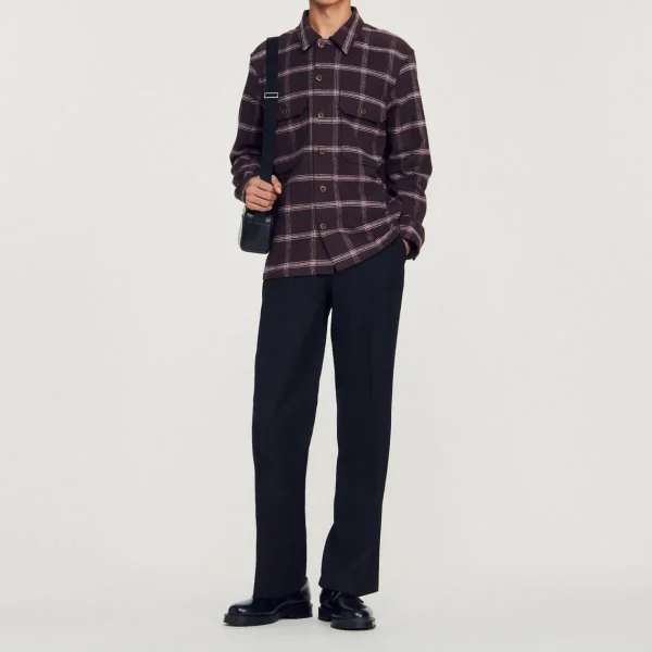 Sale Check Overshirt Men Shirts