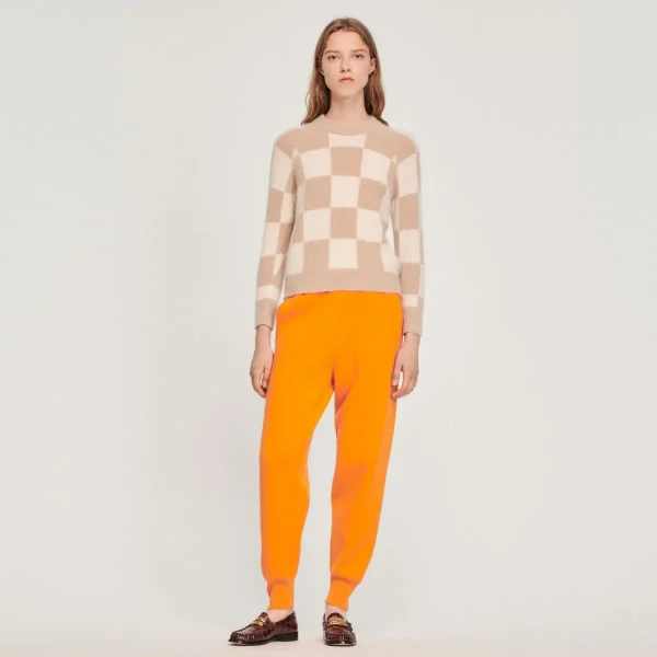 Best Sale Checkered Knit Sweater Women Sweaters & Cardigans