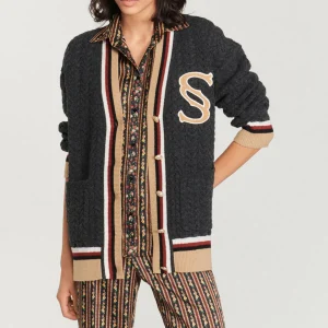 Best Sale Coatigan With Double S Patch Women Sweaters & Cardigans