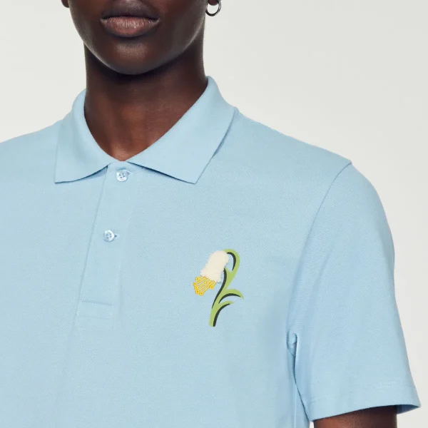 Online Cotton PiquÉ Polo Shirt With Embroidery Men T-Shirts & Polos