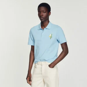 Online Cotton PiquÉ Polo Shirt With Embroidery Men T-Shirts & Polos