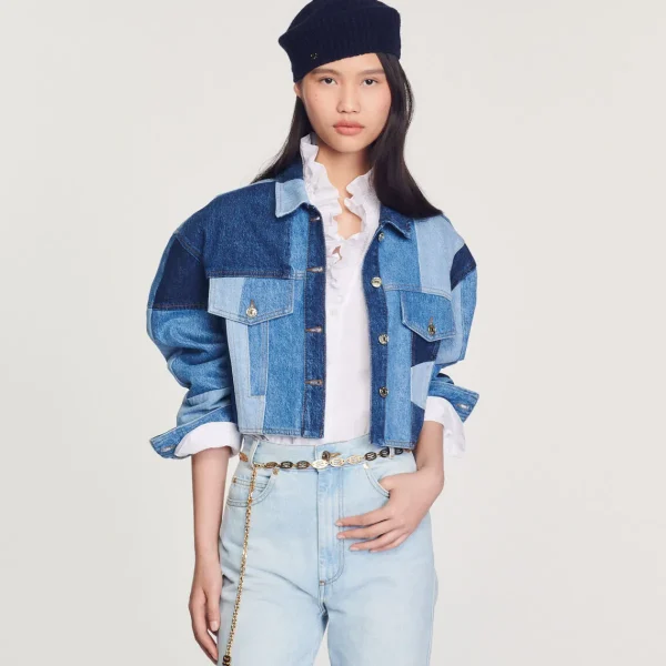 Clearance Cropped Denim Jacket Women Jackets & Blazers