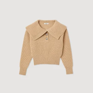 Cheap Cropped Knit Sweater Women Sweaters & Cardigans