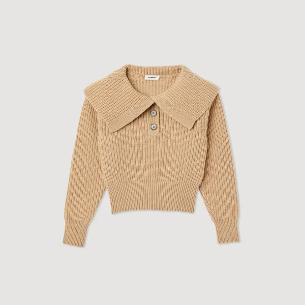 Cheap Cropped Knit Sweater Women Sweaters & Cardigans