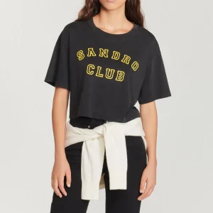 Online Cropped Sandro Club T-Shirt Women T-Shirts