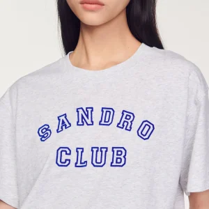 Flash Sale Cropped Sandro Club T-Shirt Women T-Shirts