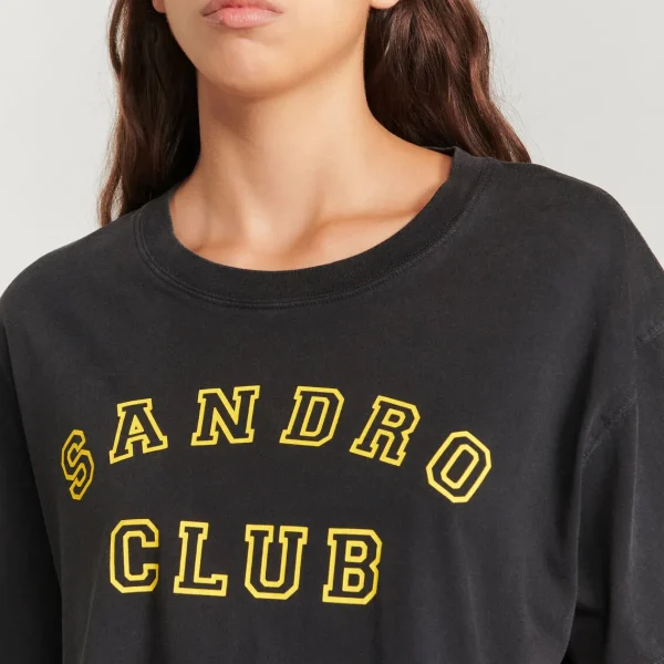 Online Cropped Sandro Club T-Shirt Women T-Shirts