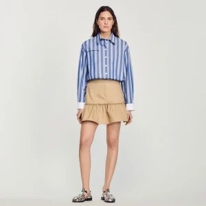 Cheap Cropped Striped Shirt Women Tops & Shirts