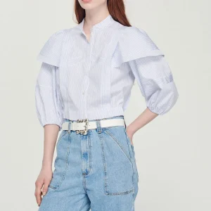 Store Cropped Striped Shirt Women Tops & Shirts