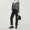 Flash Sale Cropped Tweed Jacket Women Matching Sets