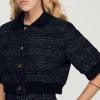 Clearance Cropped Tweed Short-Sleeved Jacket Women Matching Sets