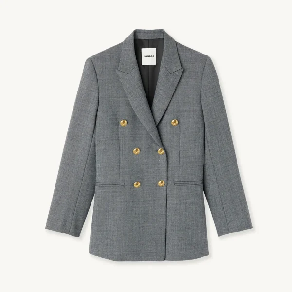 Clearance Double-Breasted Tailored Jacket Women Matching Sets