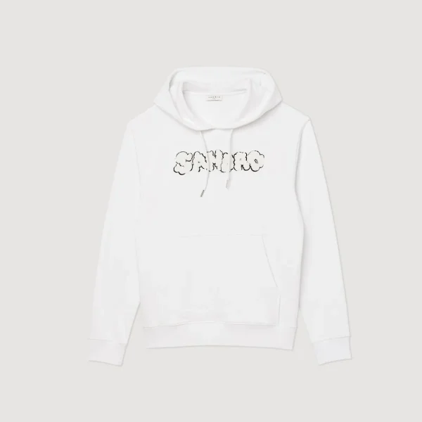 New Embroidered Sandro Hoodie Men Sweatshirts