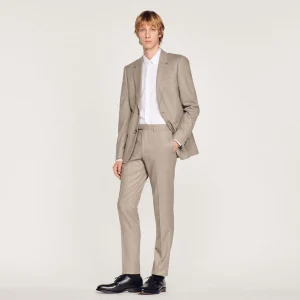 Fashion Flannel Suit Pants Men Suits & Blazers