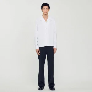 Online Floaty Shirt With Spread Collar Men Shirts