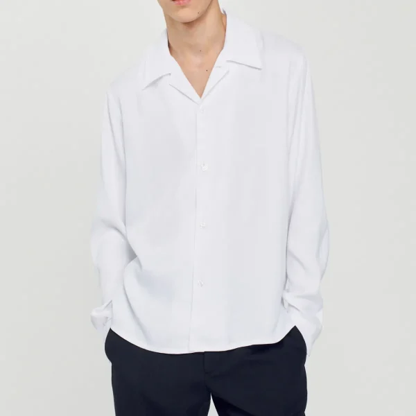 Online Floaty Shirt With Spread Collar Men Shirts