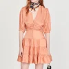 Discount Frilly Dress With Short Sleeves Women Dresses