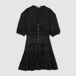 Sale Frilly Dress With Short Sleeves Women Dresses