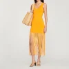 Cheap Fringed Knit Dress Women Dresses