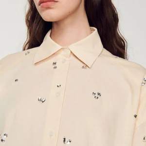 Flash Sale Hand-Embroidered Embellished Shirt Women Matching Sets