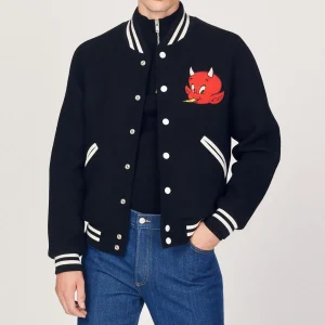 Discount Hot Stuff Wool Cloth Varsity Jacket Men Jackets