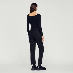 Best Knit Bodysuit With Sweetheart Neck Women Sweaters & Cardigans