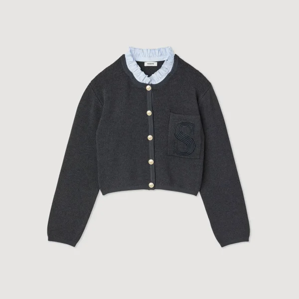 Store Knit Cardigan With Embroidered Pocket Women Sweaters & Cardigans