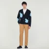 Store Knit Cardigan With Flower Motifs Men Shirts