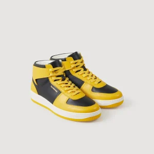 Cheap Leather High-Top Sneakers Men Shoes