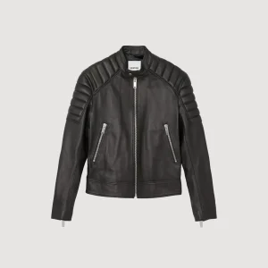 New Leather Jacket With Quilted Trims Men Jackets