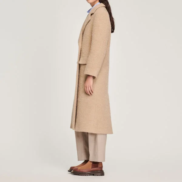 Hot Long Coat With Tailored Collar Women Coats