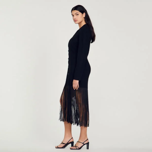 Clearance Long Dress With Fringing Women Dresses