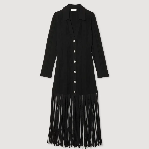 Clearance Long Dress With Fringing Women Dresses