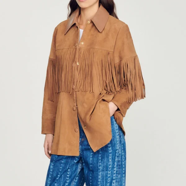 Hot Long Fringed Leather Jacket Women Jackets & Blazers