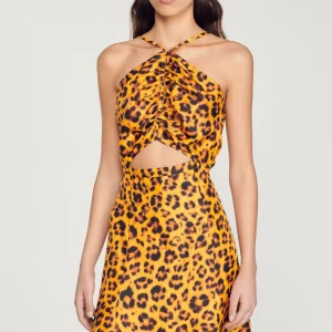 Cheap Long Leopard Print Dress Women Dresses