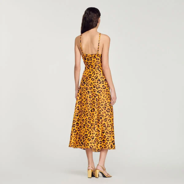 Cheap Long Leopard Print Dress Women Dresses