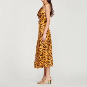 Cheap Long Leopard Print Dress Women Dresses