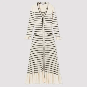 Online Long Sailor-Striped Dress Women Dresses