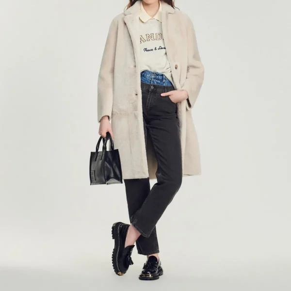 Online Mid-Length Sheepskin Coat Women Coats