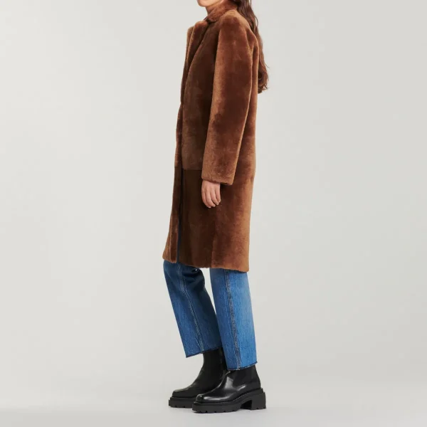 Hot Mid-Length Sheepskin Coat Women Coats