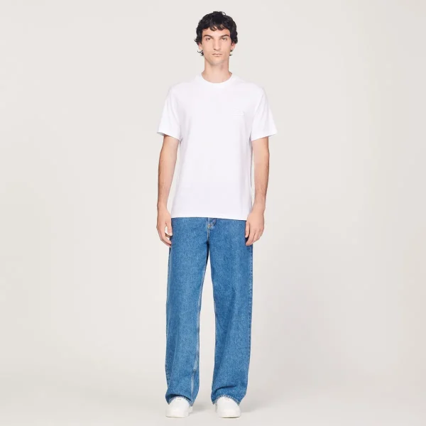 Shop Organic Cotton T-Shirt With Embroidery Men T-Shirts & Polos