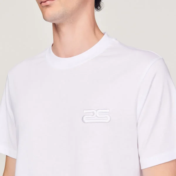 Shop Organic Cotton T-Shirt With Embroidery Men T-Shirts & Polos