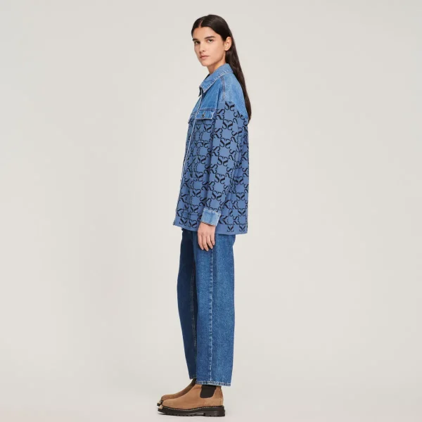 Store Oversized Coatigan In Mixed Materials Women Coatigans