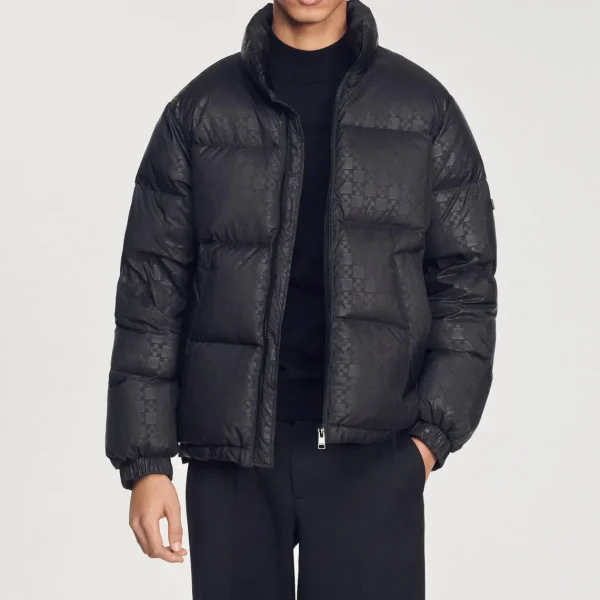 New Oversized Padded Sandro Logo Jacket Men Coats