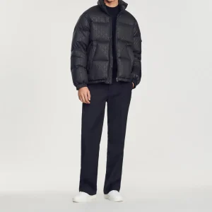 New Oversized Padded Sandro Logo Jacket Men Coats