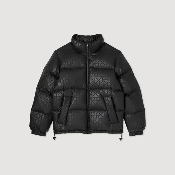 New Oversized Padded Sandro Logo Jacket Men Coats