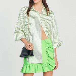 Discount Oversized Shirt With Stripes Women Tops & Shirts