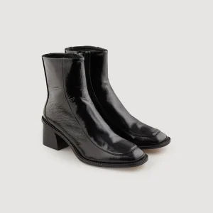 Cheap Patent Leather Boots With Heel Women Boots