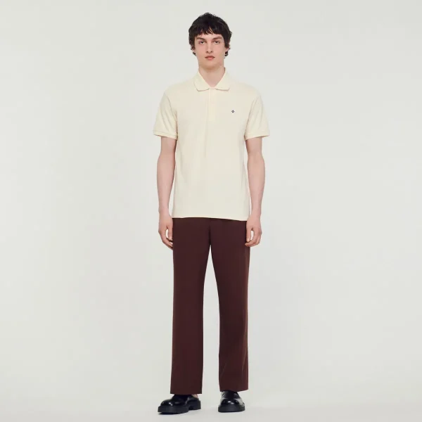 Store Polo Shirt With Square Cross Patch Men T-Shirts & Polos